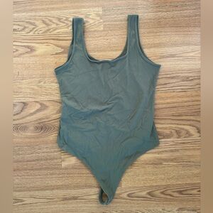 Abercrombie & Fitch Olive Green Ribbed Bodysuit- XXL